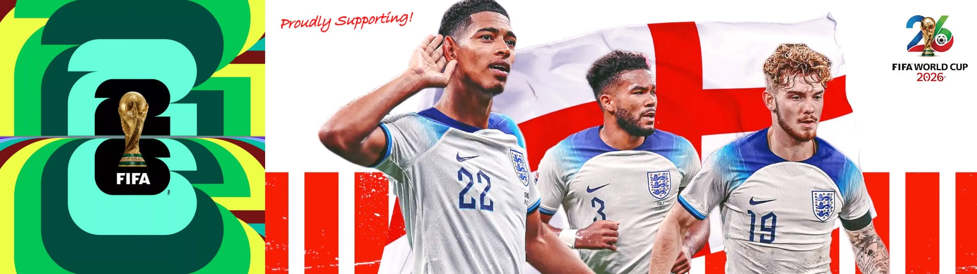 Proudly supporting the England Football Team at World Cup 2026